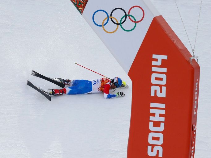 Soči, superkombinace: Thomas Mermillod Blondin, pád