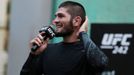 MMA - UFC 242 Open Workout - Khabib Nurmagomedov &amp; Dustin Poirier - Yas Mall, Abu Dhabi, United Arab Emirates - September 4, 2019  Khabib Nurmagomedov during the work