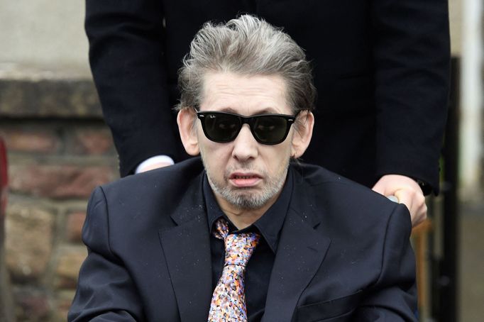 Shane MacGowan na pohřbu své matky v roce 2017.