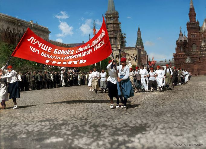 Kolorované snímky z historie starého Ruska