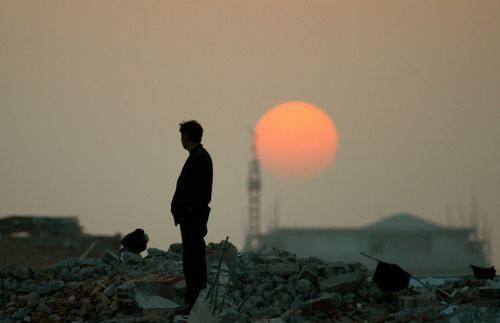 Trosky po zemětřesení