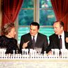Husní Mubarak a Jacques Chirac