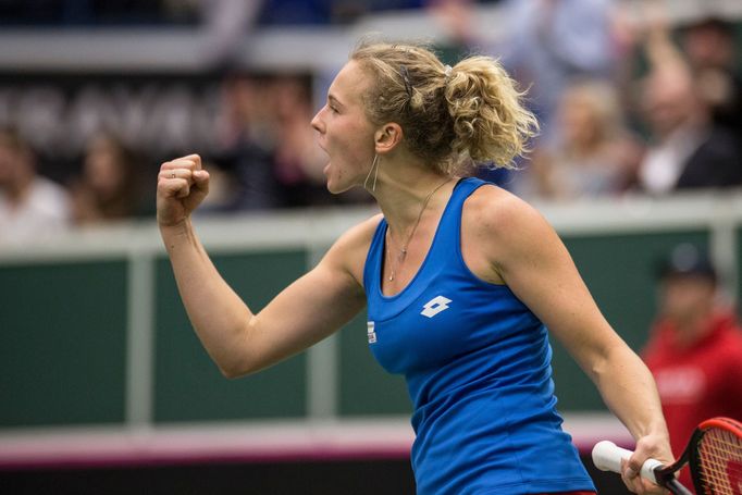 Siniaková vs. Buzarnescuová, Fed Cup, Česko vs. Rumunsko