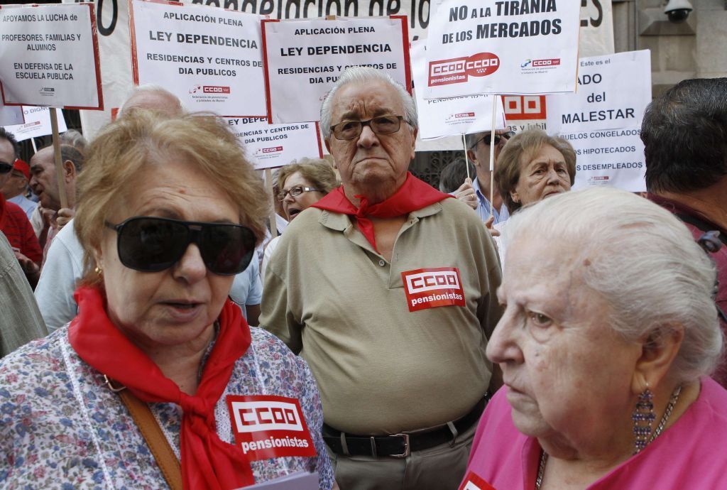 protesty španělsko důchodci