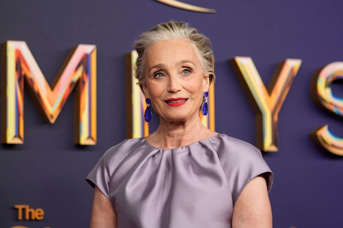 Na snímku z předávání cen Emmy je herečka Kristin Scott Thomas.