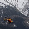 Zřícený airbus - helikoptéra na Alpami