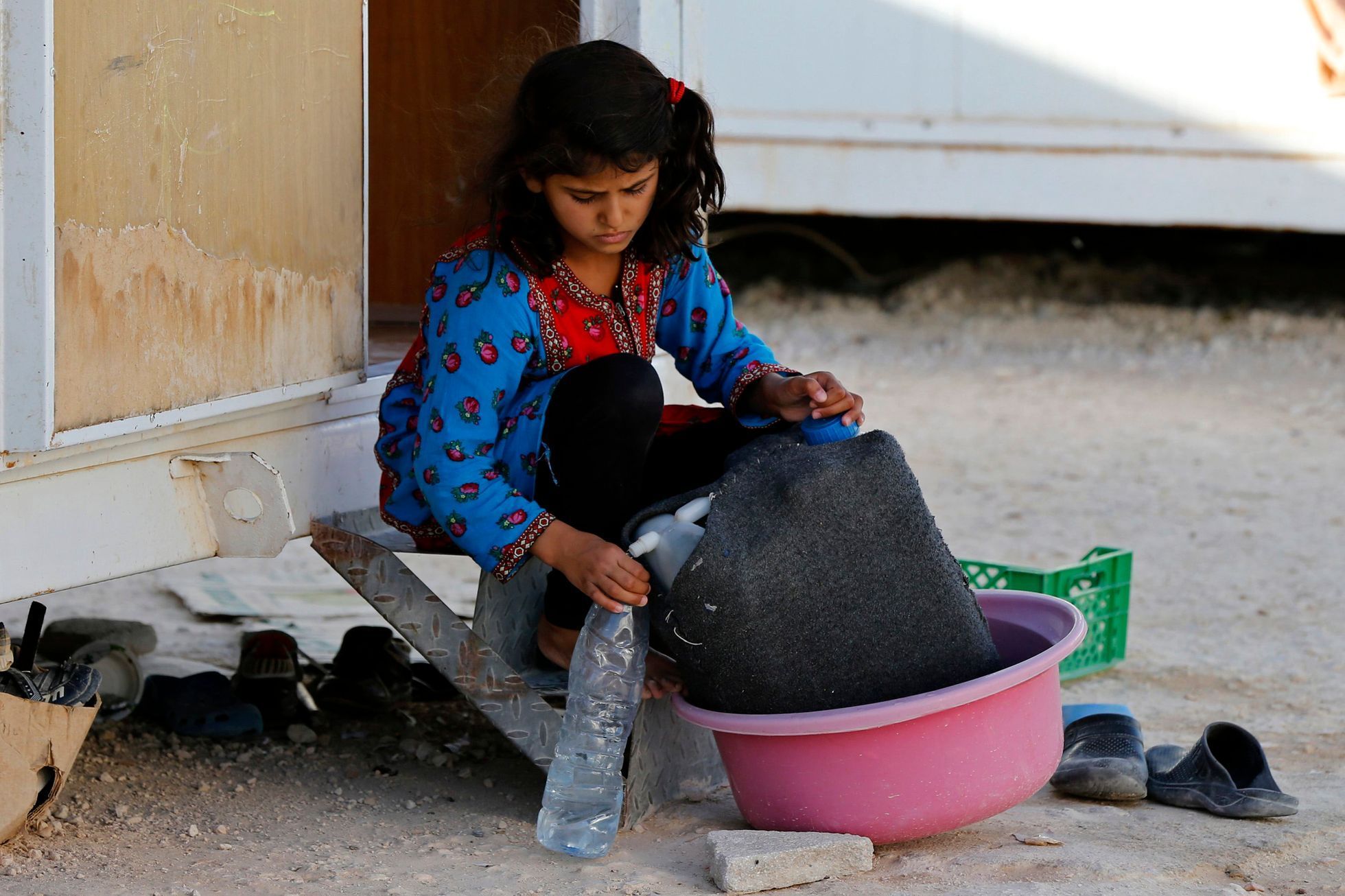 Sýrie - uprchlický tábor v Jordánsku