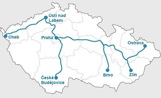Slidy do grafiky - zrychlené vlakové spoje