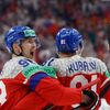 Češi slaví gól v semifinále MS 2024 Česko - Švédsko