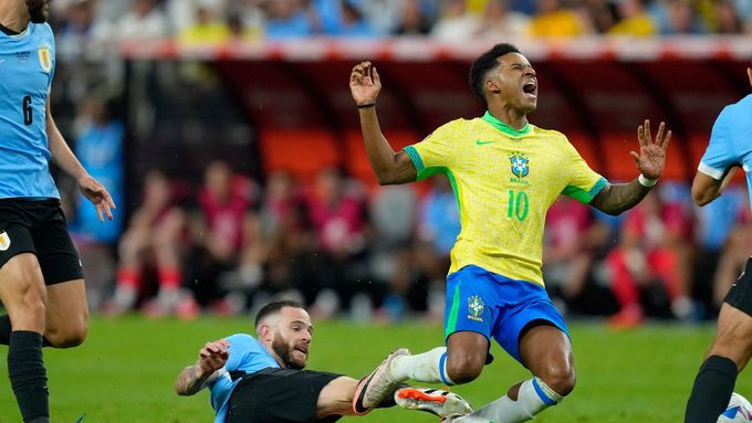 Rodrygo ve čtvrtfinále turnaje Copa América proti Uruguayi