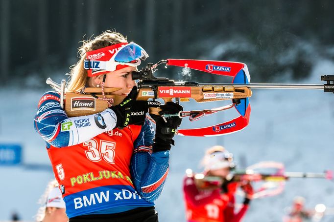 SP Pokljuka, sprint Ž: Lucie Charvátová