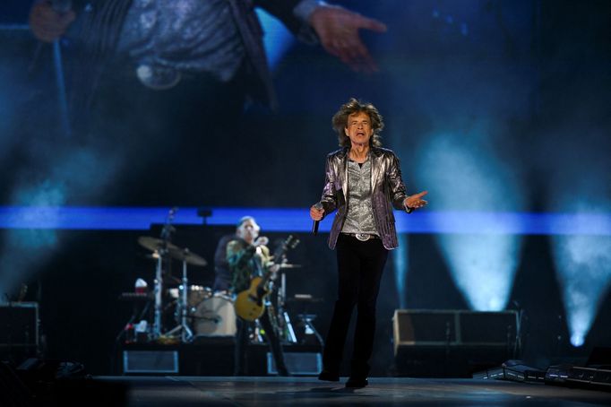 Snímek z koncertu The Rolling Stones v Houstonu.