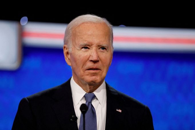 Americký prezident Joe Biden během první debaty před listopadovými prezidentskými volbami