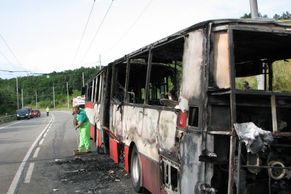 V Brně vzplál linkový autobus plný cestujících