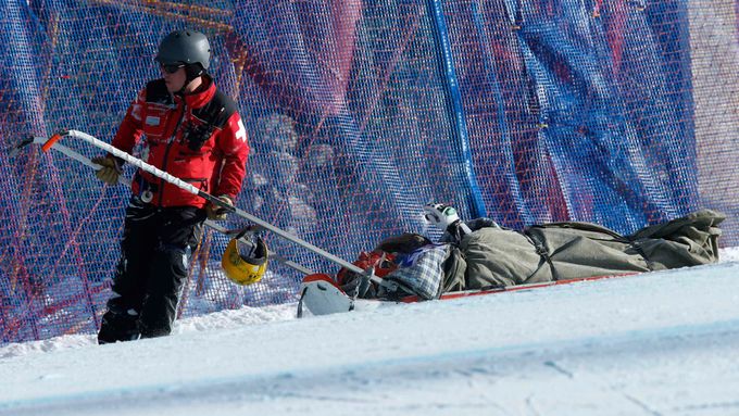 Rakouský lyžař Max Franz se zranil v superobřím slalomu Světového poháru v Beaver Creeku.