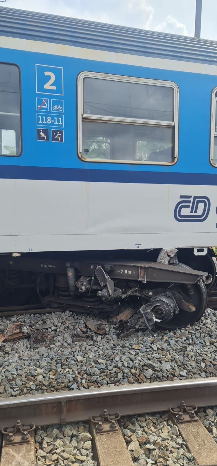 vlak nehoda němčice nad hanou