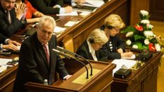 Projev Miloše Zemana v poslanecké sněmovně