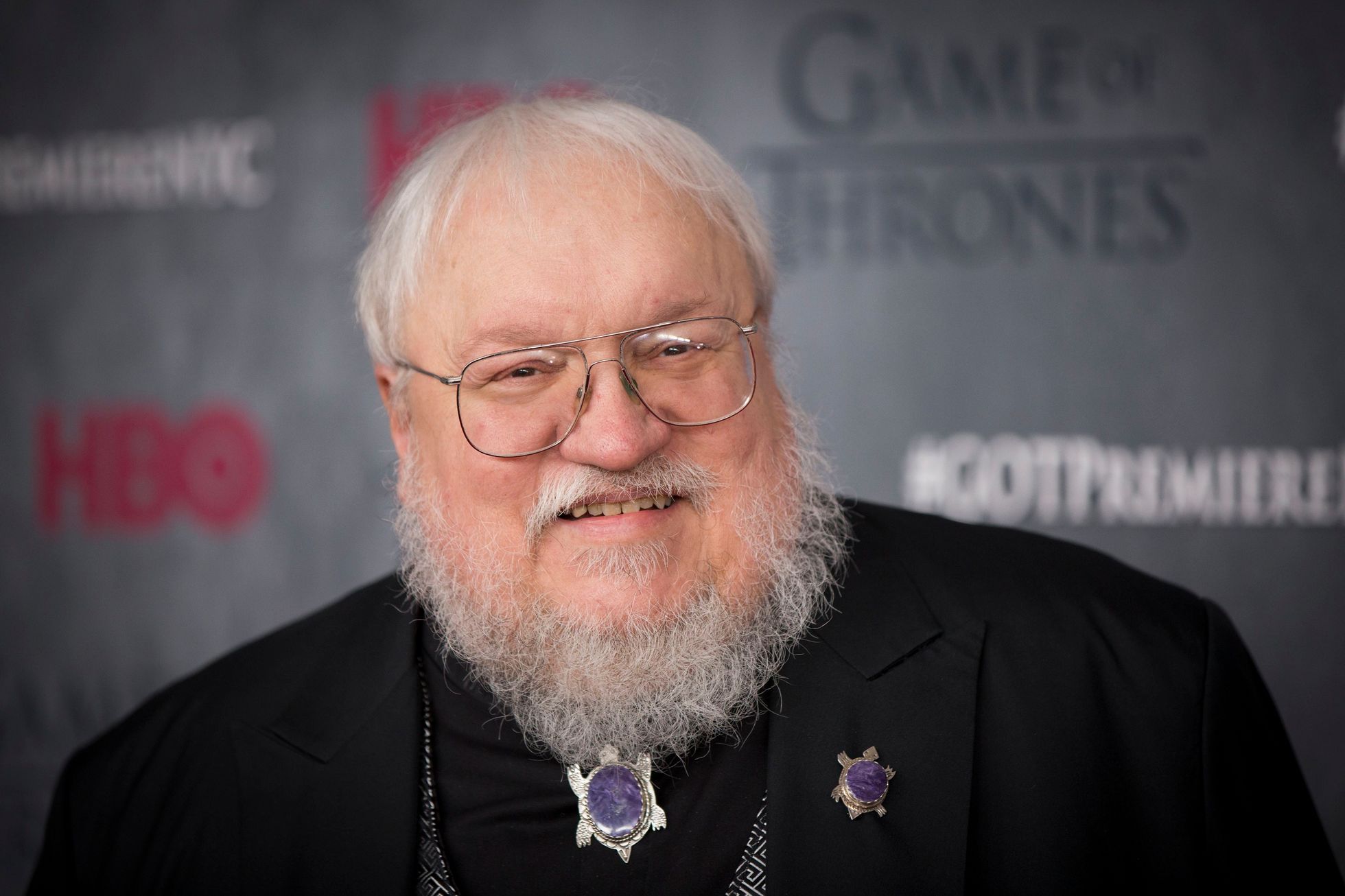 Author And Co-executive Producer George R.R. Martin Arrives For The Premiere Of The Fourth ...