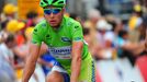 Slovenský cyklista Peter Sagan v cíli páté etapy Tour de France.