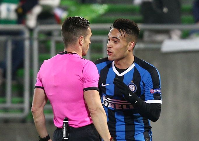 fotbal, Evropská liga 2019/2020, play off, Razgrad - Inter Milán, Lautaro Martinez