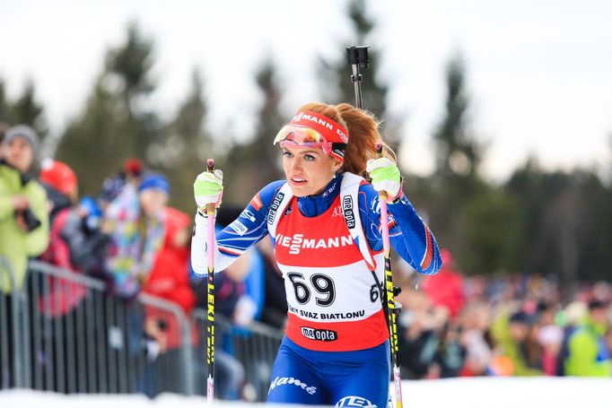 Gabriela Koukalová na exhibici v Břízkách 2017