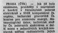 Před odchodem do průvodu. Rudé právo, čtvrtek 1. května 1986, strana 1