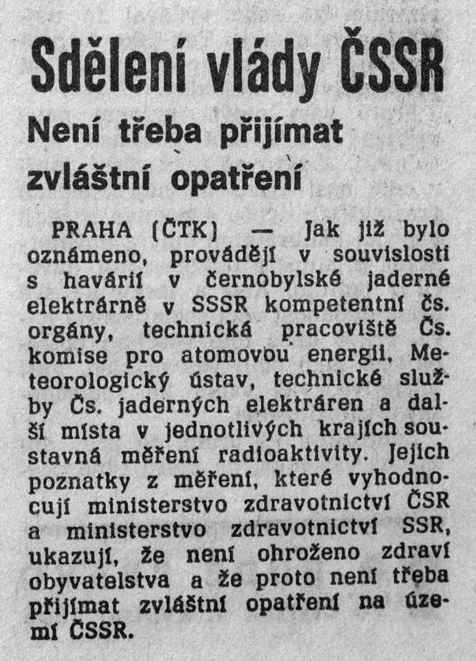 Před odchodem do průvodu. Rudé právo, čtvrtek 1. května 1986, strana 1