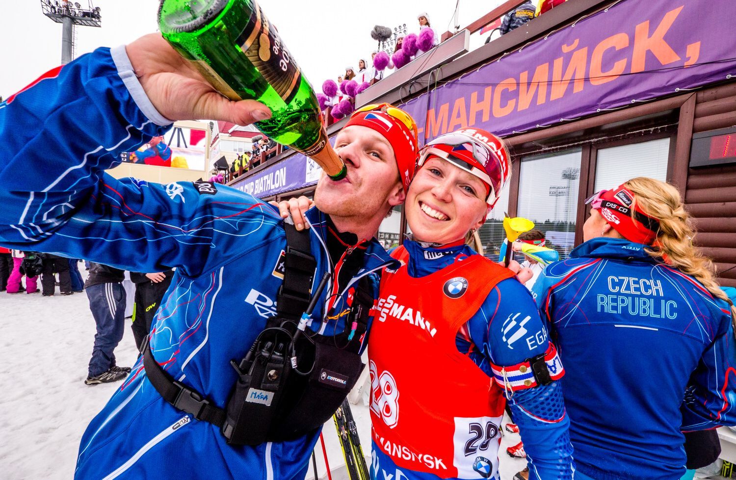 SP v biatlonu Chanty 2015: Eva Puskarčíková a Marek Lejsek, trenér mužské části reprezentace