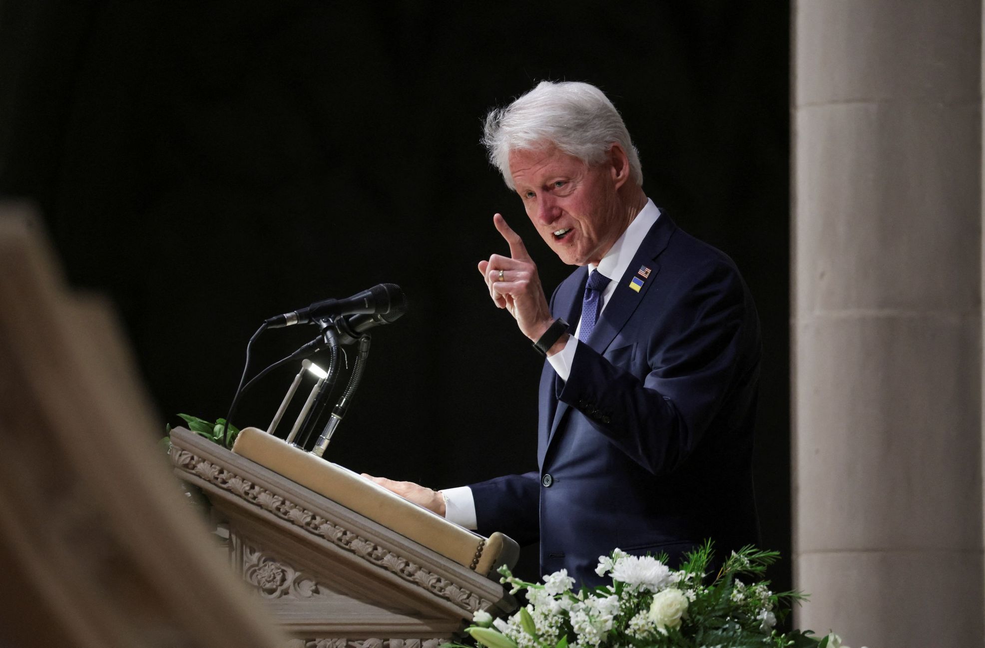 pohřeb Madeleine Albright Bill Clinton
