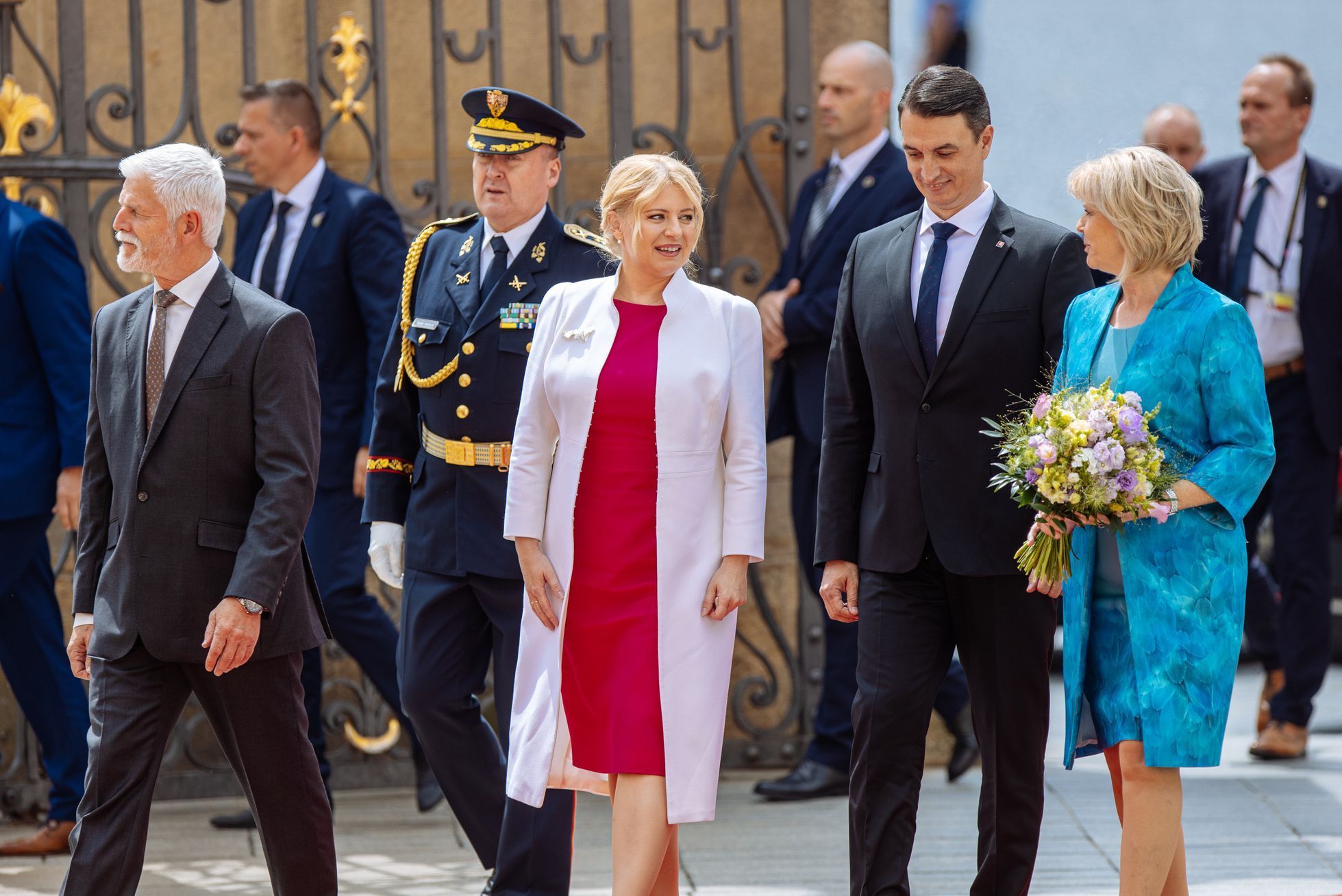 Slovenská prezidentka Zuzana Čaputová na poslední návštěvě Česka a prezidenta Petra Pavla na Pražském hradě