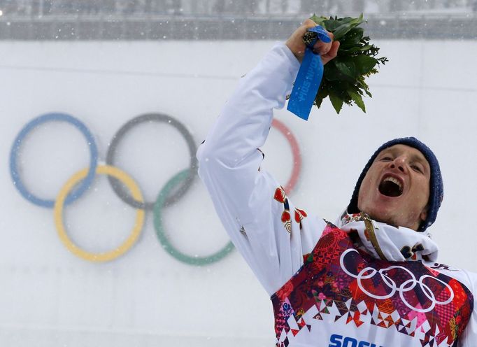 Soči 2014, biatlon hromadný start M: Ondřej Moravec slaví třetí místo