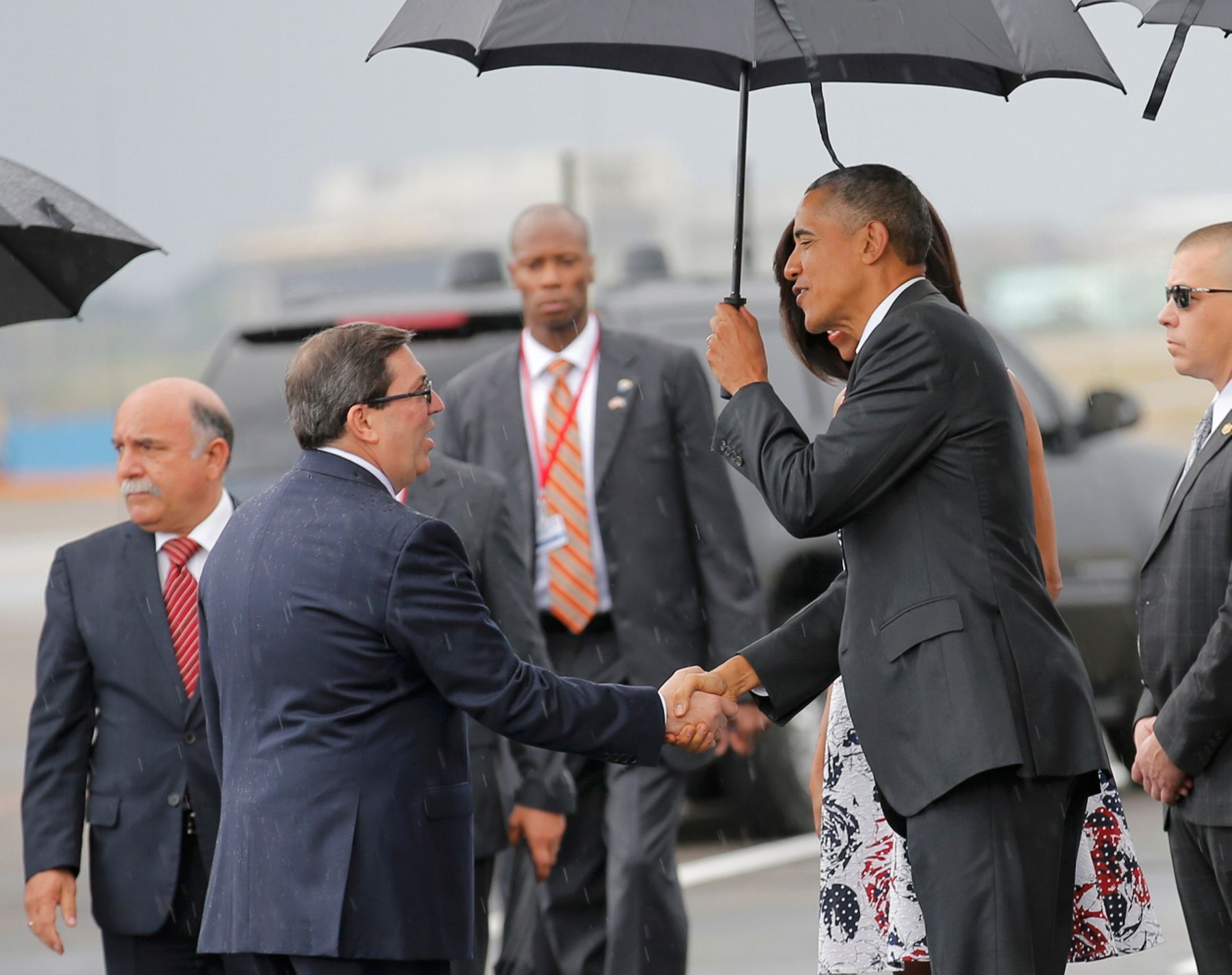 Obamu vítá kubánský ministr zahraničí Rodriguez