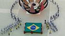 Performers take part in the 2014 World Cup opening ceremony at the Corinthians arena in Sao Paulo June 12, 2014. REUTERS/Fabrizio Bensch (BRAZIL - Tags: SOCCER SPORT WORL