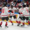 Kanadská radost v zápase Slovensko - Kanada na MS 2023