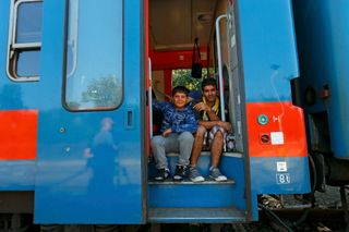 Uprchlíci v Nickelsdorfu na jihu Rakouska.
