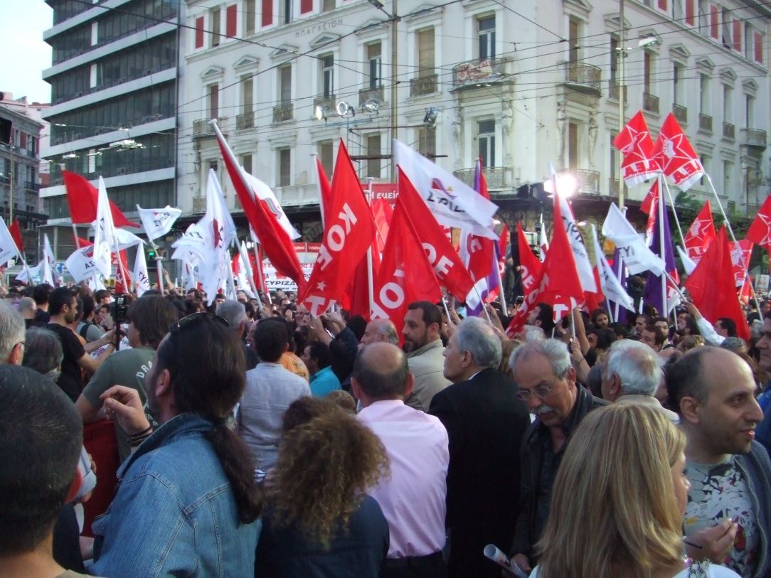 Řecko - volby - demonstrace