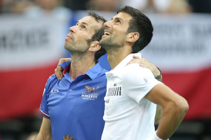 Radek Štěpánek a Novak Djokovič