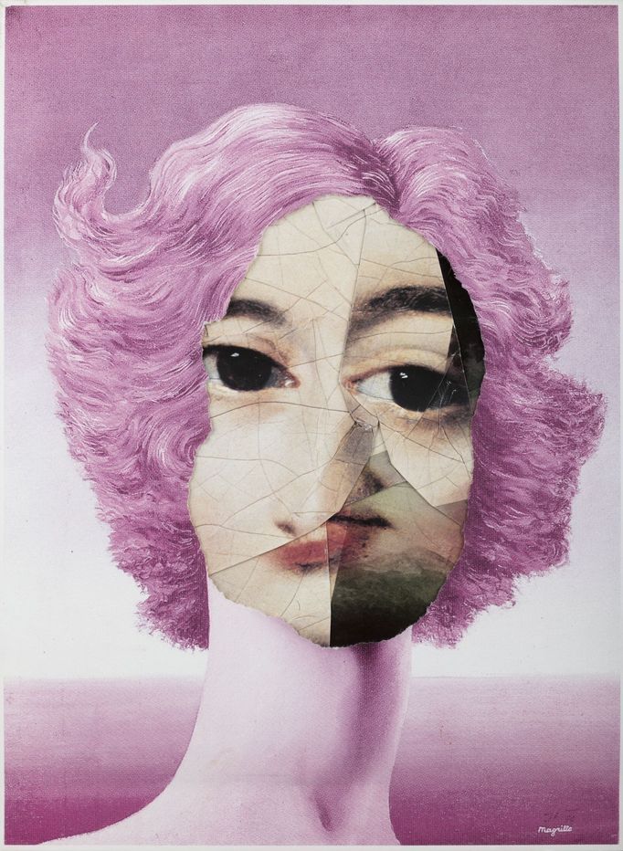 Jiří Kolář: Magritáž, 1996, koláž.