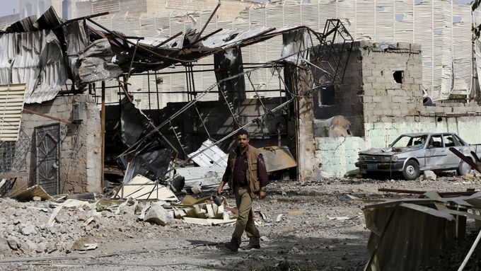 Výsledek bojů v Saná. Ilustrační snímek.