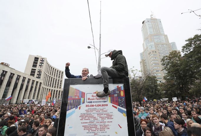 Demonstrace v Moskvě 10. srpna 2019