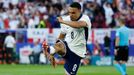 Trent Alexander-Arnold slaví po čtvrtfinále Eura 2024 Anglie - Švýcarsko