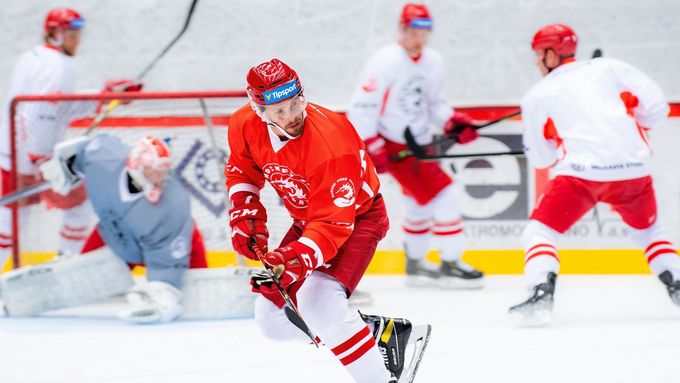 První společný trénink třineckých hokejistů na ledě před sezonou 2020/21: Jan Jaroměřský.