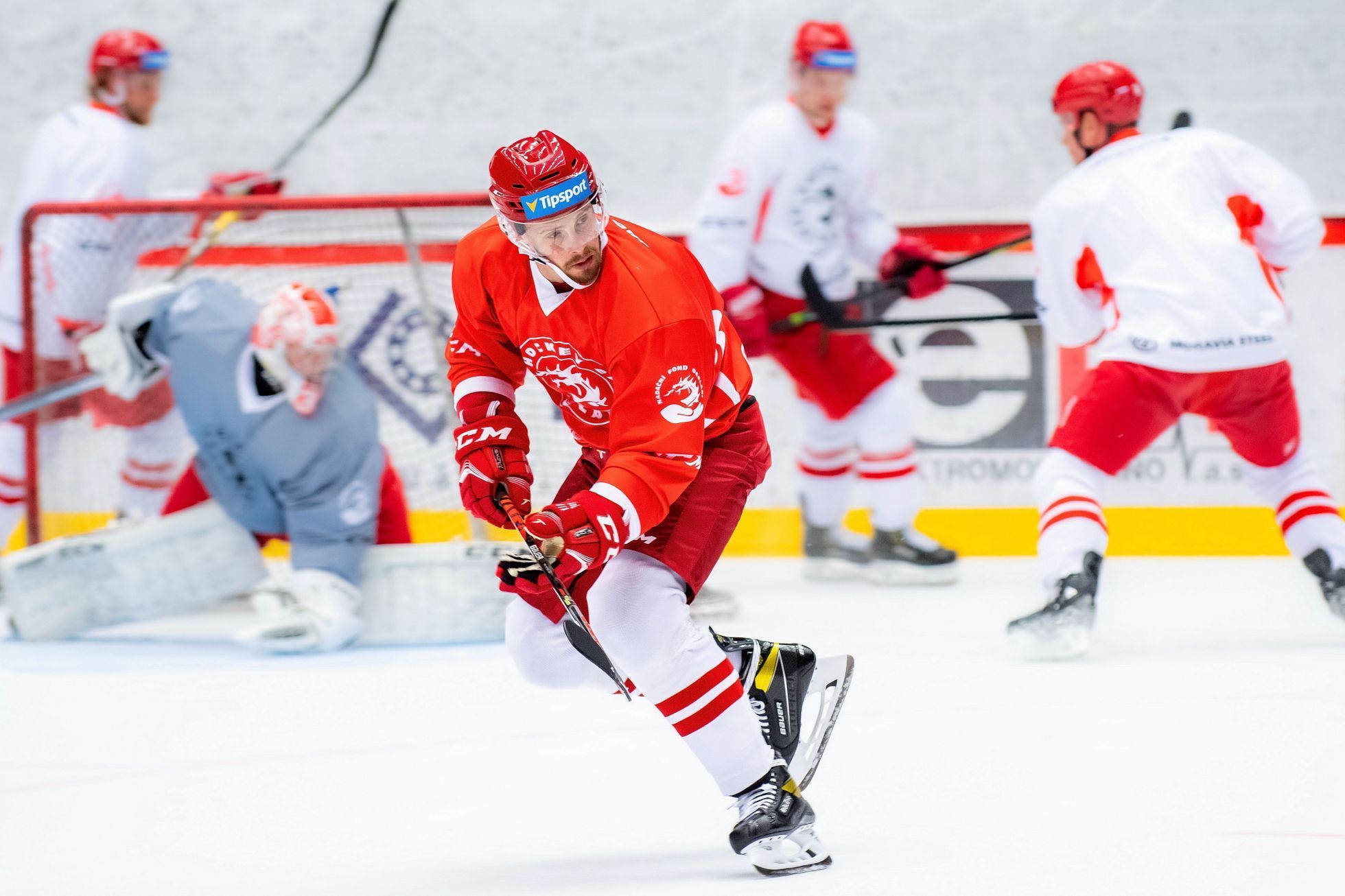První společný trénink třineckých hokejistů na ledě před sezonou 2020/21: Jan Jaroměřský