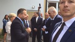 Prezidenta Miloše Zemana přivítal na Zemi živitelce ministr zemědělství Marián Jurečka.