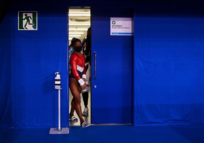 Gymnastka Simone Bilesová na olympiádě v Tokiu