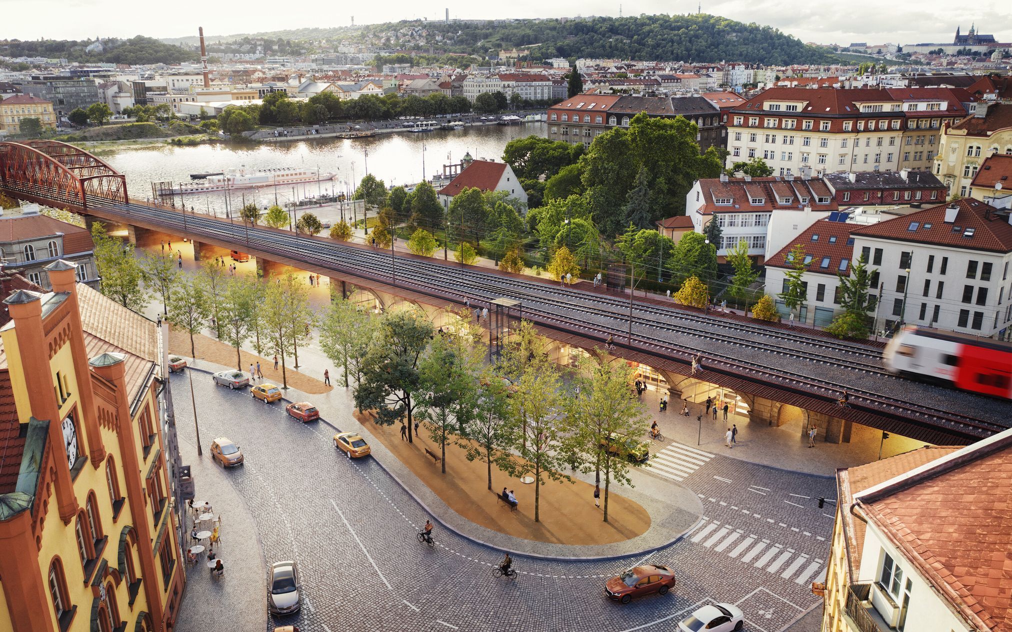 Vyšehrad, most, železniční most, stavba, rekonstrukce, demolice, iniciativa, debaty, vizuliazace