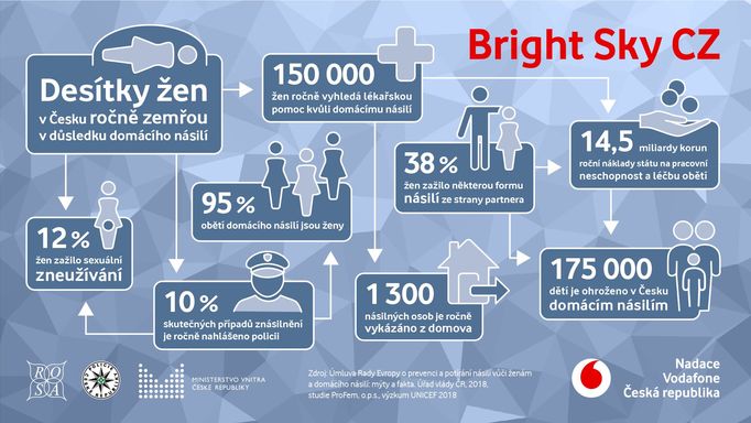 Statistiky k četnosti domácího násilí.