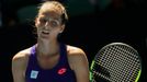 Kristýna Plíšková v zápase Australien Open 2017 s Angelique Kerberovou