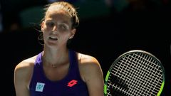 Kristýna Plíšková v zápase Australien Open 2017 s Angelique Kerberovou