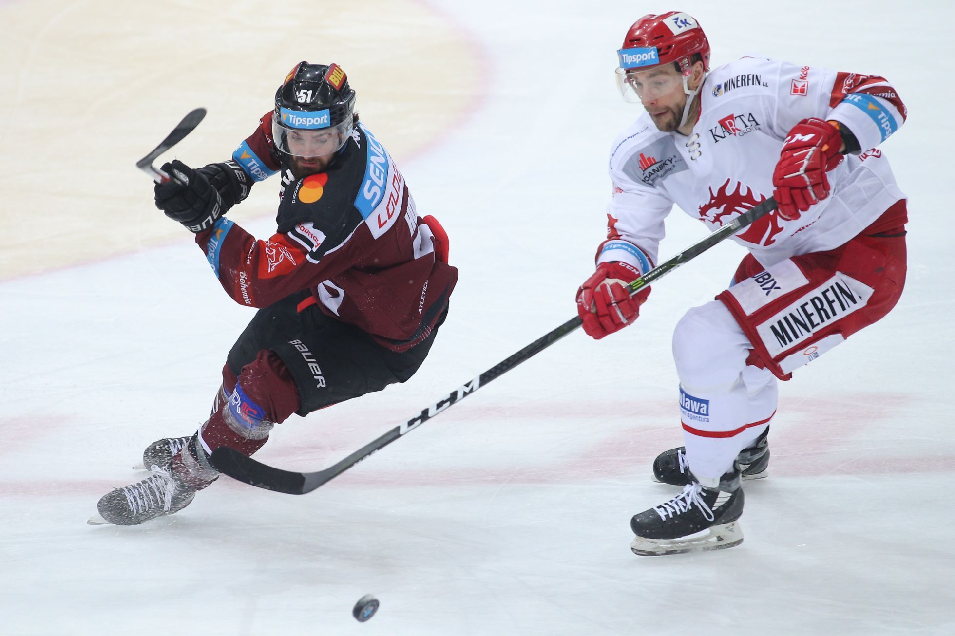 10. kolo hokejové extraligy 2020/21: Sparta - Třinec: Roman Horák a Tomáš Marcinko